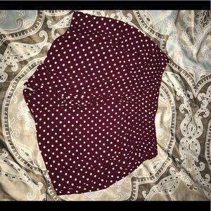 Maroon polka dot shorts